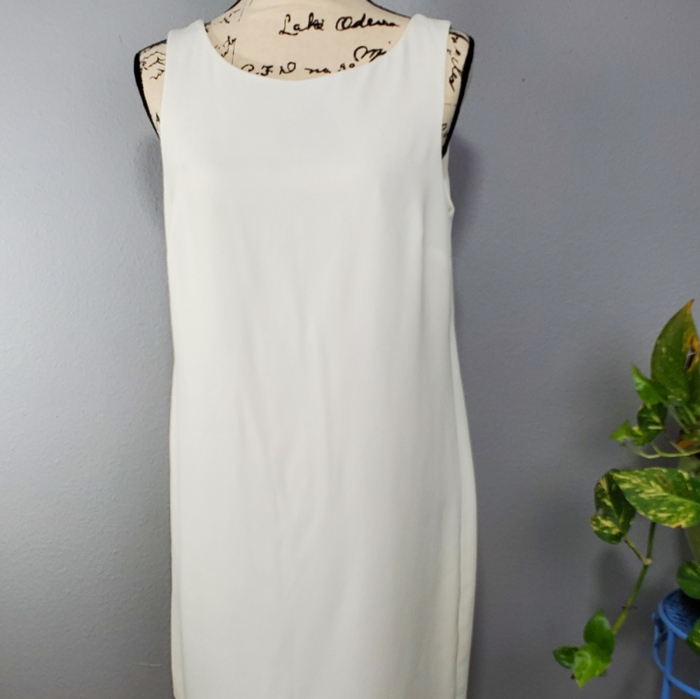Trina Turk ivory sol flyaway back shift dress